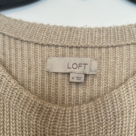 Loft sz XL Brown Shaker Knit Sweater - Picture 2 of 2